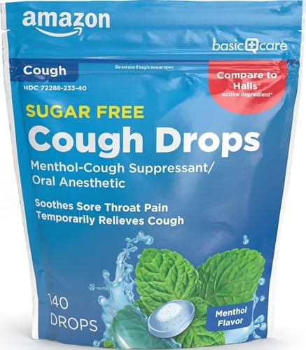 Amazon Basic Care Sugar Free Menthol Cough...