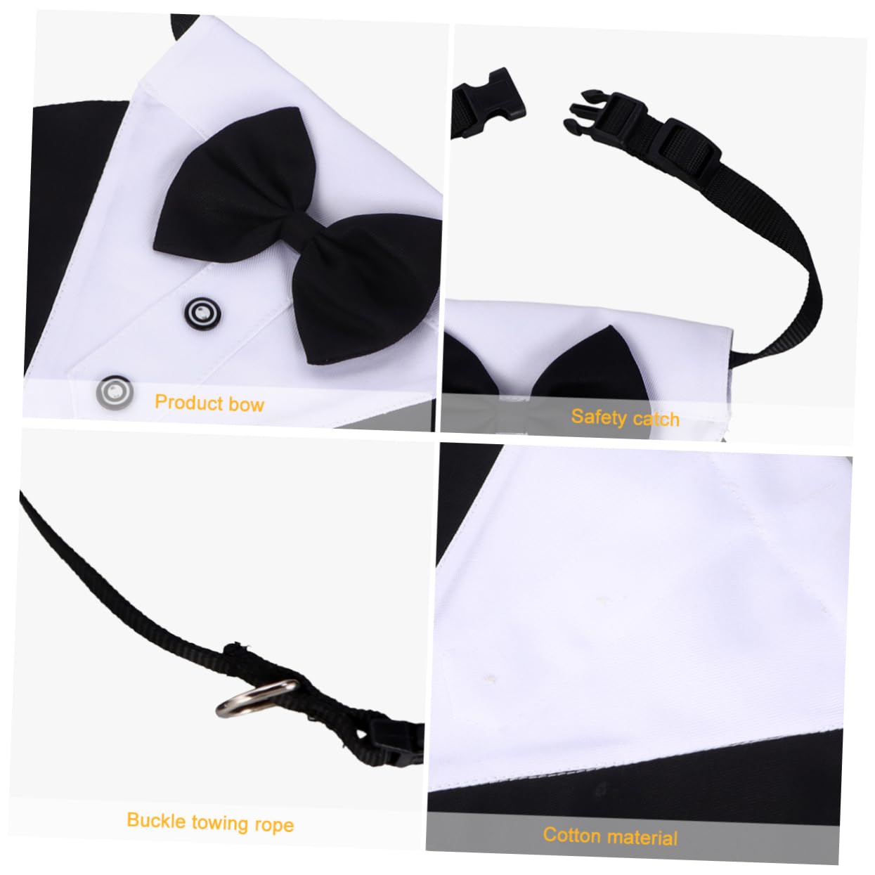 BESPORTBLE 3ensembles Écharpe Triangulaire Chic pour Chien Bandana pour Animaux De Compagnie Accessoire Pratique pour Sorties Et Couleur Noire