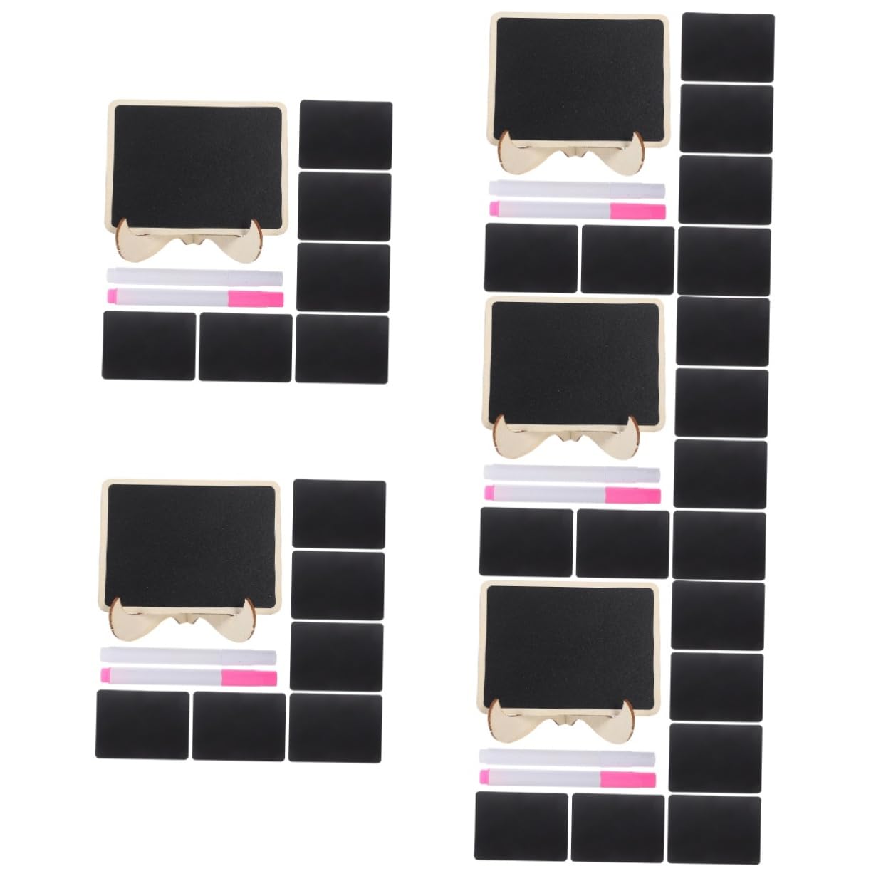 Housoutil 5 Ensembles Mini Tableau Ardoise avec Support Décoration de Ardoise à Messages pour Événements et Fêtes pour Décorations Personnalisées
