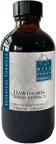 Wise Woman Herbals Extracto líquido de bayas de espino - Extracto extra fuerte 41 - Sin alcohol - para la salud cardiovascular y la función cardíaca