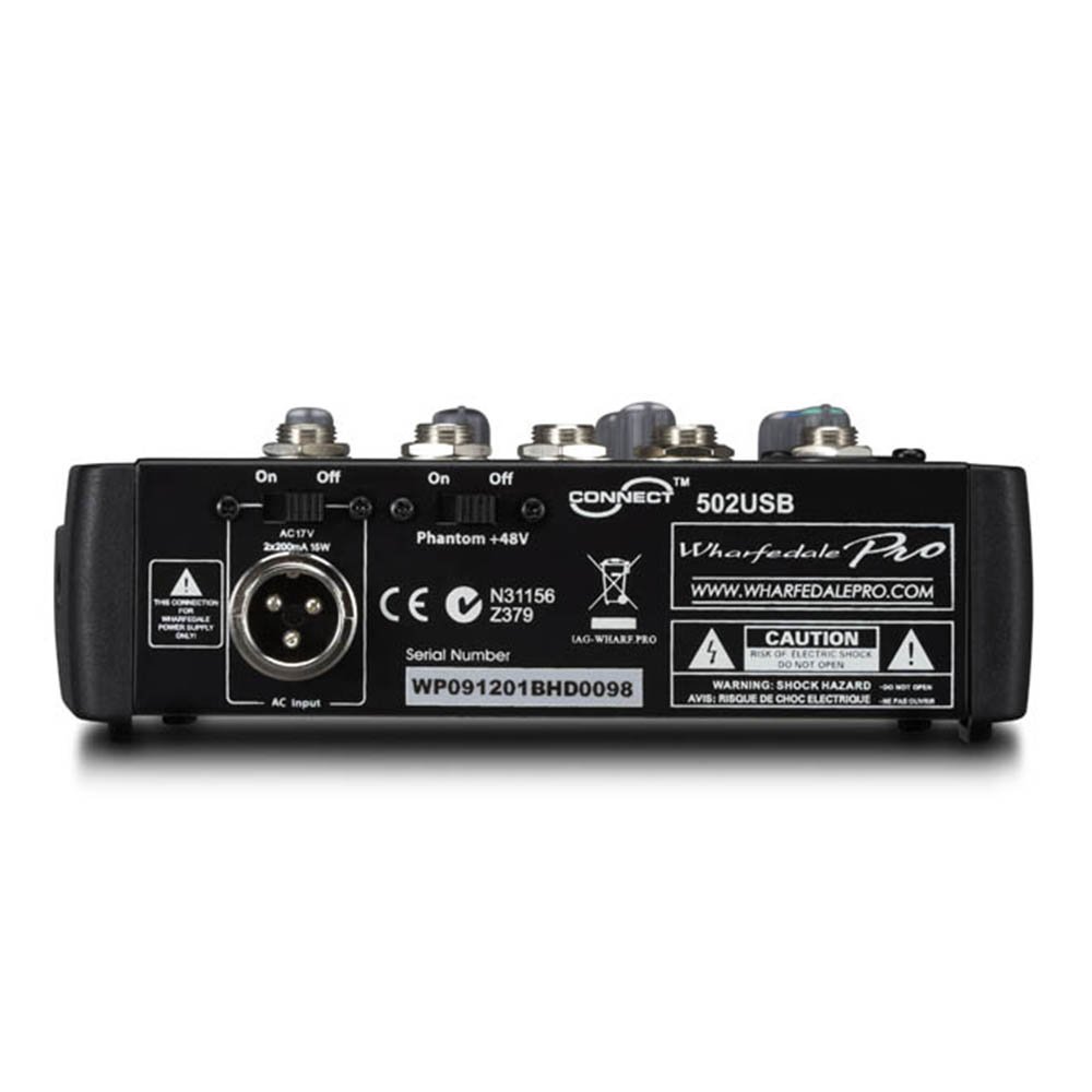 Wharfedale Pro Connect 502 USB Mixer für Live, Studio, Karaoke etc.