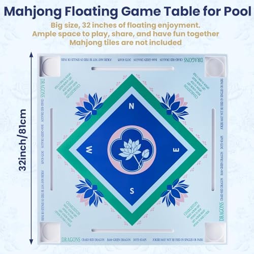 Mesa flotante para juegos de mahjong 81x81x5 cm miniatura 2