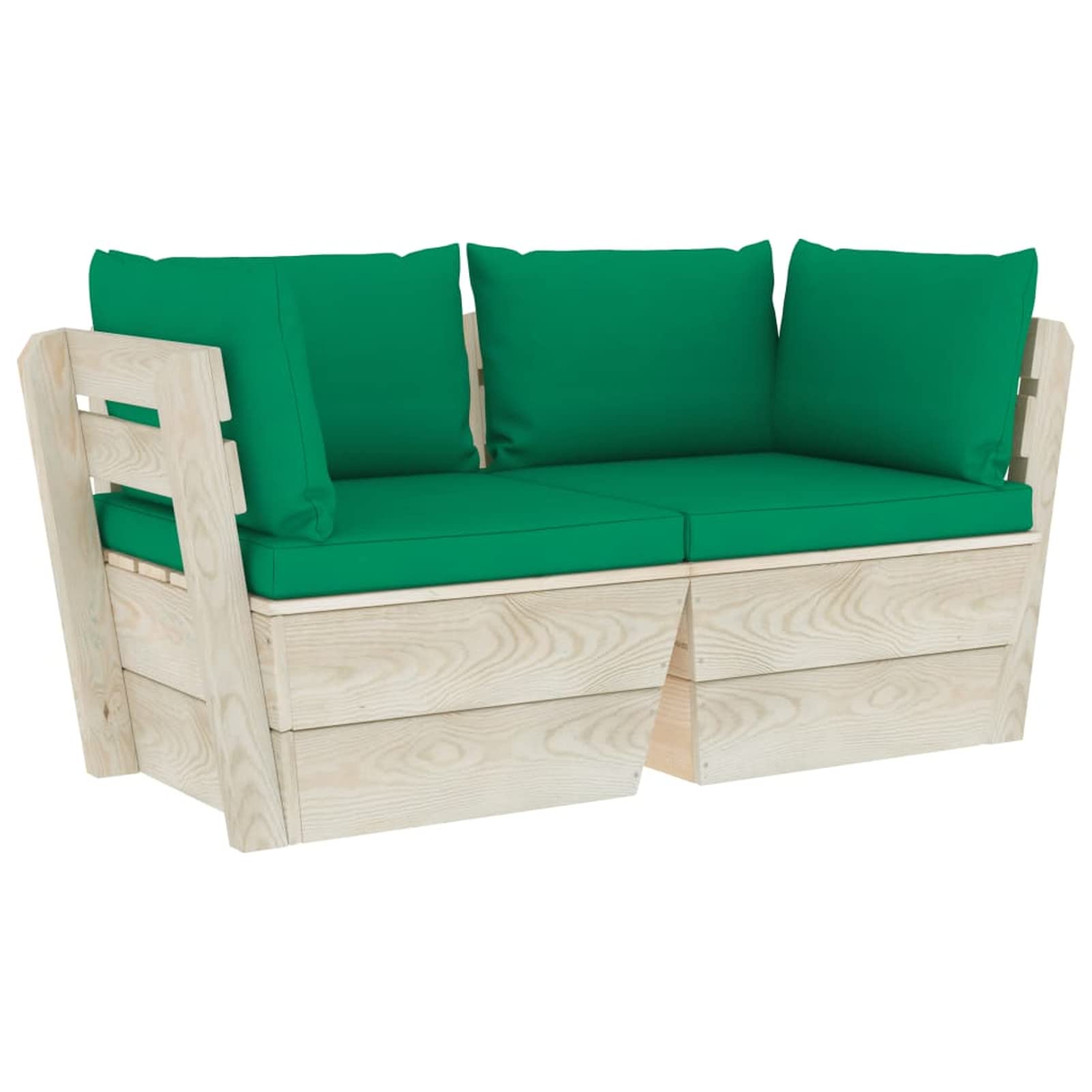 Sofá de palets de jardín 2 plazas con Cojines, Sofas Exteriores De Jardin, Muebles Terraza Exterior, Sofas De Terraza, Sofa Exterior, Madera de Abeto