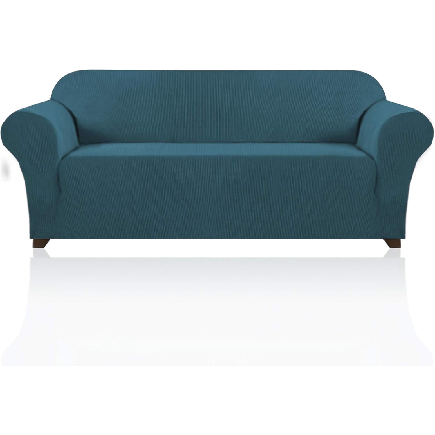 PrinceDeco Stretch Sofa Cover Slipcover 1-Piece, Spandex Jacquard Fabric Universal Couch Cover for 3 Cushion, Washable Non Slip Sofa Cover, Pet Friendly (Large Sofa 90"-100",Deep Teal)