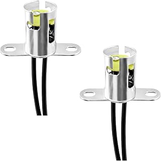 2PCS Car Light Bulb Socket, BAY15D 1156 1157 Short Bracket Vehicle LEDs Turn Signal Lamp Bulb Holder with Wire Connector, Automotive Brake Light Socket Adapter, Universal Fit