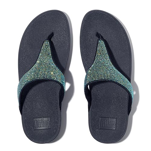 Image of FitFlop Women's LULU Crystal Embellished Toe-Post Sandals