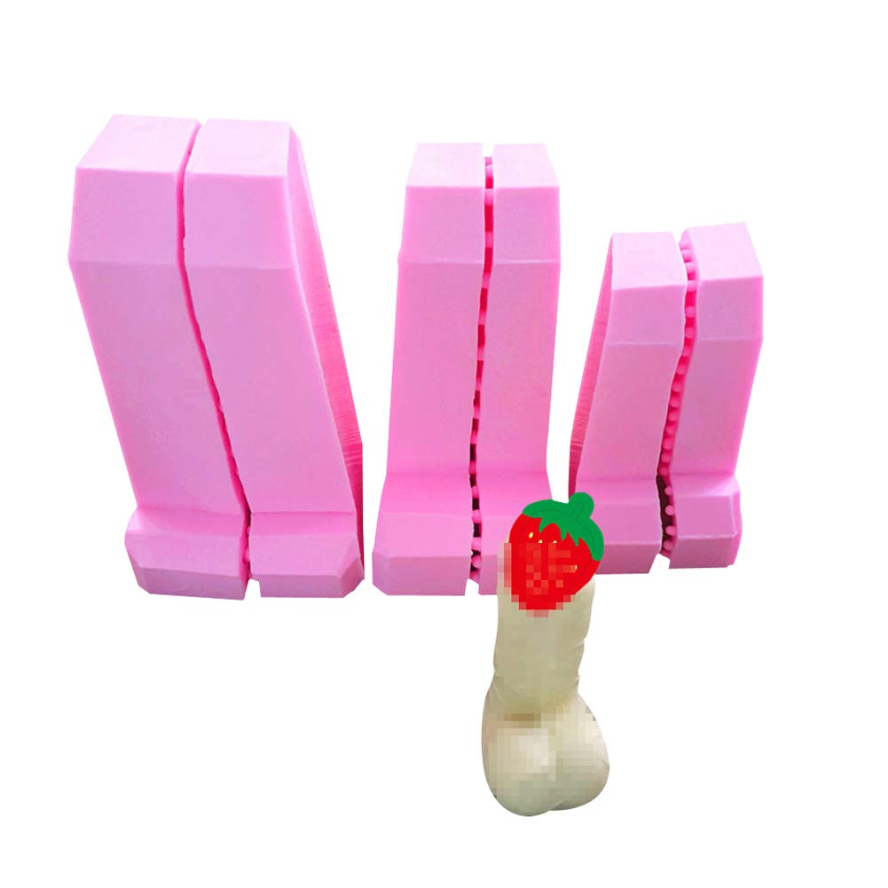 WonDerfulC Männlicher Penis Silikon Seifenform Kuchen Kerze Herstellungswerkzeug Interesse Epoxy Backblech Pfanne Polymer Clay Formen (s + m + l)