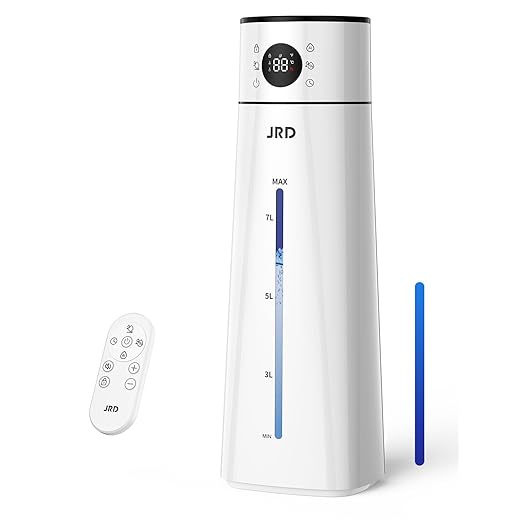 JRD 8L/ 2.1Gal Smart Humidifier Large Room, Ultrasonic Cool Mist for Bedroom, Quiet Humidifier with Remote Control, 10 Mist Modes, 24H Timer, AI Mode, Night Light for Baby Home Office Adults Plants
