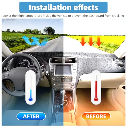 Image of Dash Cover Mat for Lexus IS250 IS350 IS200 IS300 ISF XE20 2006-2013 Non-Slip Dashboard Cover Mat Sunshade UV Rays Protector Interior Accessories