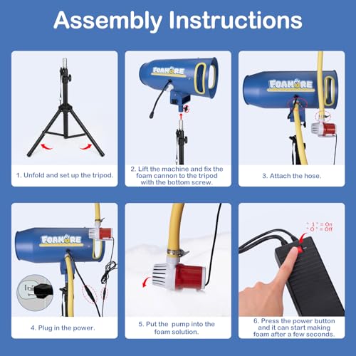 Party Foam Cannon, Foam Machine for Party, Foam Making Machine for for Garden Backyard Pool Indoor (Foam Machine)