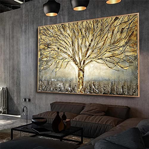 Toile arbre abstrait paysage moderne pour salon sans cadre
