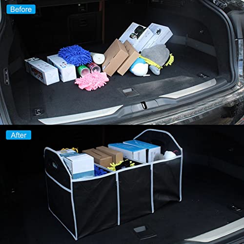 Saco de armazenamento de carro porta-malas multifuncional saco de arrumação dobrável não tecido orga