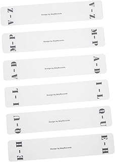 NUOBESTY 24 Peças Cartão De Classificação De Registros Transparente Cds Divisores De Cartão Guias Alfabéticas Cartão Divisor De CD Divisores Alfabéticos Organizador De Registro Cartão De