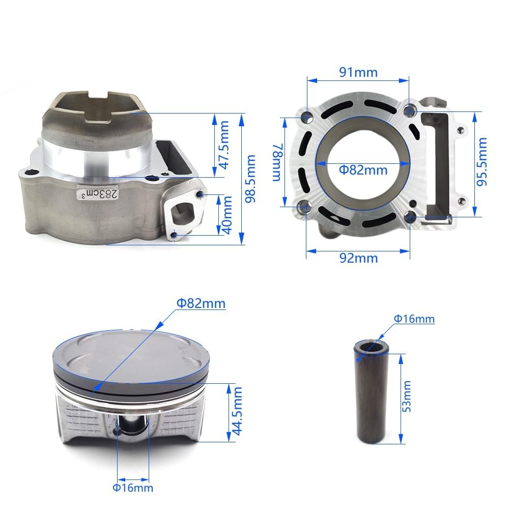 Pieza DE Recambio Junta de Bloque de Motocicleta, Kit de Anillo de Pasador de pistón de Bloque de Aire de Motor NC300S Fit For Moto de DOHC de 300cc(Gasket Kit)