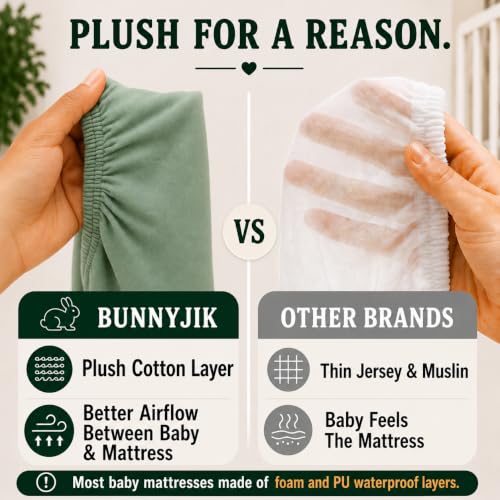 Image of GOTS Organic Cotton Crib Sheets, Aegean Heritage Turkish Cotton 200GSM, Quality at First Touch,1 Pack Toddler Bed Fitted Mattress Sheets for Boys, Girls Cute Breathable Soft (Sage Green)