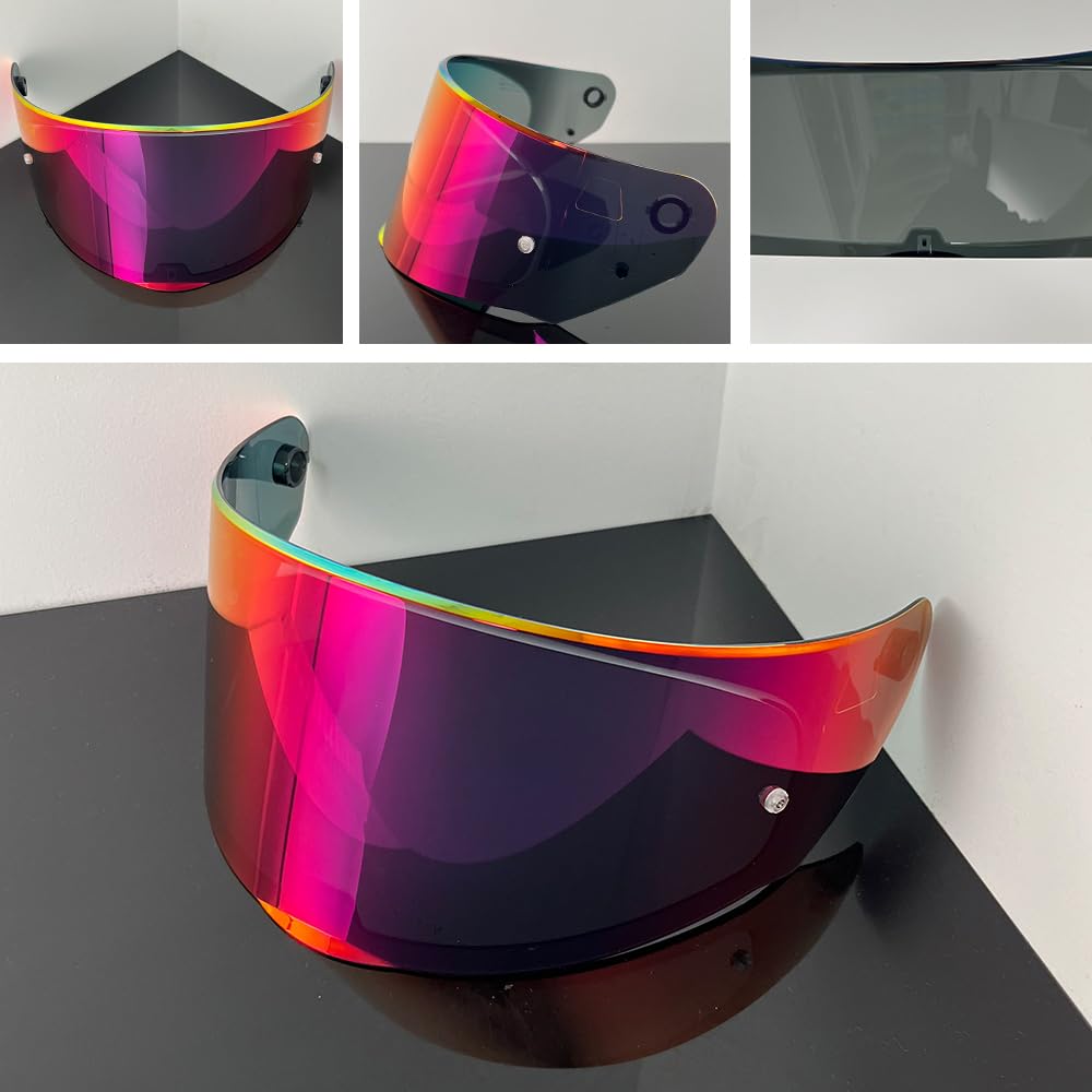 ANSUNDA Helmet Visor for FF320,UV Protection Windproof Motorcycle Helmet Face Shield for Assault (Revo Rose Red)