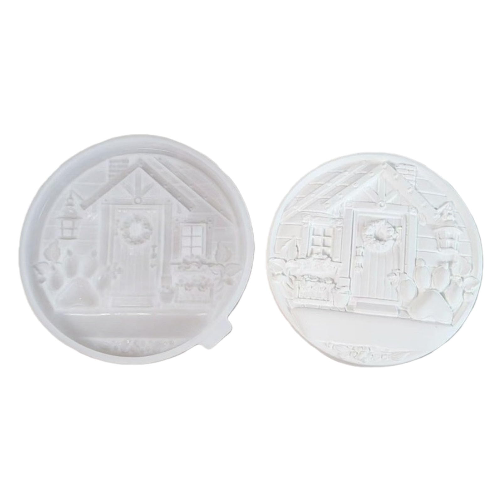 Holiday Silicone Mold for Cement Plaster Wall Signs Christmas House Crafting Project Tools Silicone Mold for Plasters Resin