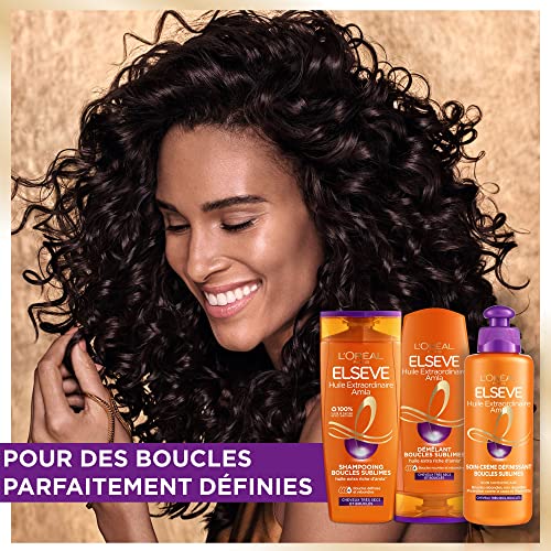 L'Oréal Paris Elseve Huile Extraordinaire Soin-Crème Définissant Cheveux Bouclés 200 ml (Packung mit 2) – Ansicht 3