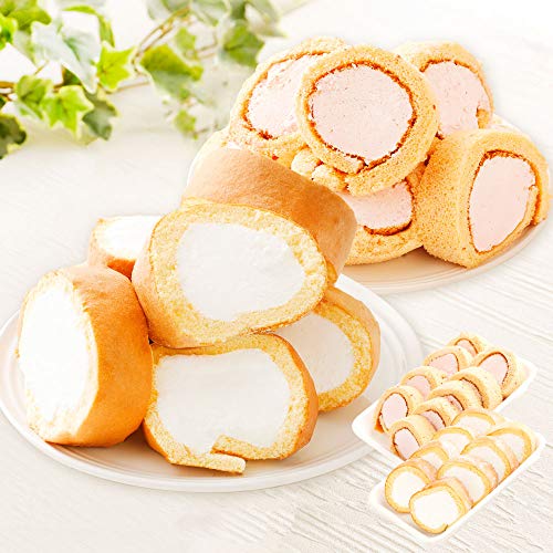 たべるン 冷凍 訳あり ロールケーキ 2種セット (プレーン いちご) 計1kg(各500g) ご自宅用 人気 スイーツ