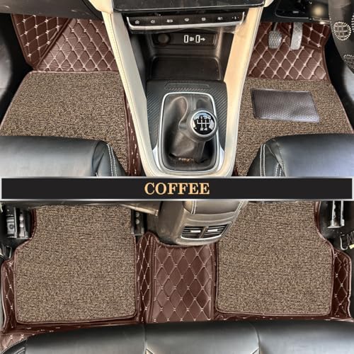 Image of Premium 7D Car Floor Mat for Tata Harrier EV | Coffee Beige