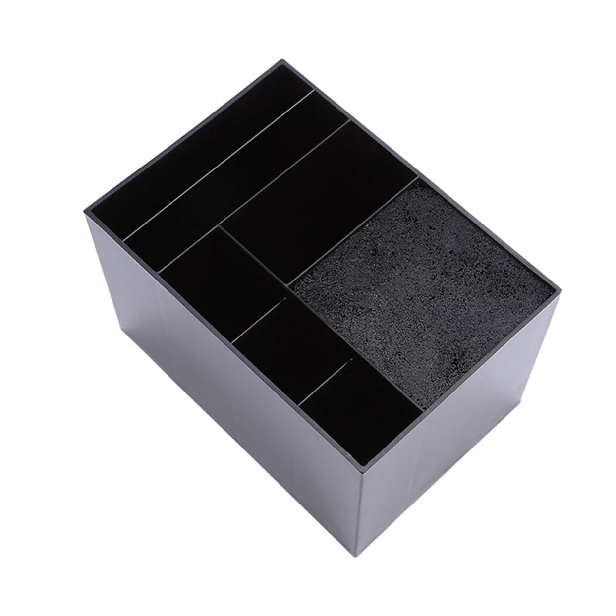 IWOWHERO Hairdressing Scissors Holder Stand 6 Slot Storage Box Black Hair Salon Tools Holder