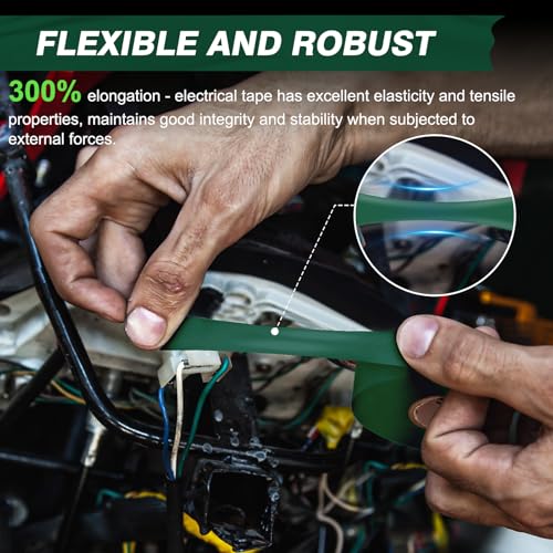 Image of Avery Dennison Electrical Tape, Professional Grade PVC Electric Tape, UL /CSA Listed Insulating Vinyl Tape for Electrical, Repairs, Automotive and Equipment, Pro-36C, in x 66 ft, Green, 1 Roll
