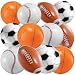16" Inflatable Sports Beach Balls Variety Pack (12 Pcs) - 3 of Each - Basketball, Baseball, Football, Soccer Beach Balls for Sports - Themed Parties, Pool Toys, Birthday Decorations, and Party Favors