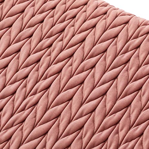 Duhome Modern Velvet Upholstered Ottoman Bench Tufted Footrest Vanity Chair Makeup Chair Vanity Stool for Bedroom Living Room Kids’ Room Pink - Thumbnail 5