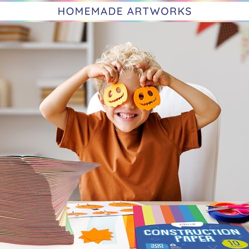 image for Alitte Construction Paper Assorted Colors - (600 Sheets, 9x12), Craft 