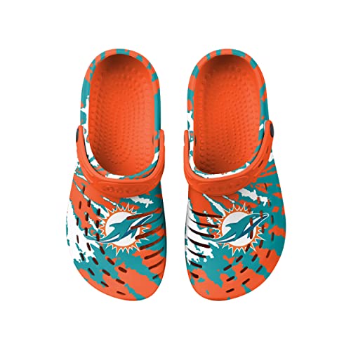 Image of FOCO Mens NFL Team Logo Tie-dye Garden Water Sandals Shoes Slipper Clogs with Strap