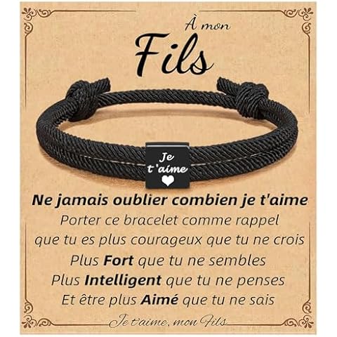 Bracelet en cuir Gkmamrg pour fils Cover