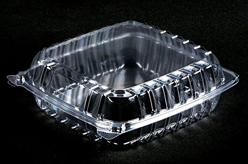 Dart Solo Dart 9" x 9.5" x 3" Clear Hinged Food Cookie Take-Out Container 1-Compartment (pack of 25)