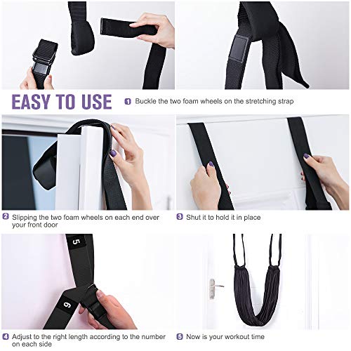 Airogym Aerial Yoga Strap, Fitness Strap Band For Waist Trainer Leg Stretching, Door Swing Adjustable Strap - Back Bend, Go Upside-Down For Yoga Practitioner Ballet Dancer Gymnastics Relieve #TOP5