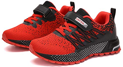 Kubua Kids Sneakers For Boys Girls Running Tennis Shoes Lightweight Breathable Sport Athletic A Red #TOP4