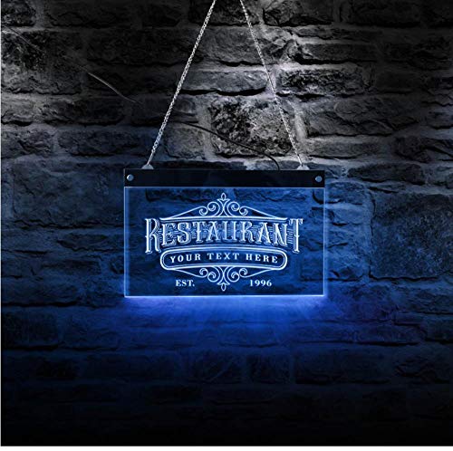 Preisvergleich Produktbild Wangzhuoyue Restaurant Business Logo Led Leuchtreklame Gourmet Restaurant Wandbehang Dekor Beleuchtung Personalisierte Markenbeschilderung