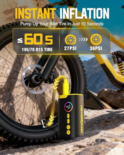 Neverland Tire Inflator Portable Air Compressor - 150 PSI Electric Air Pump - image 3