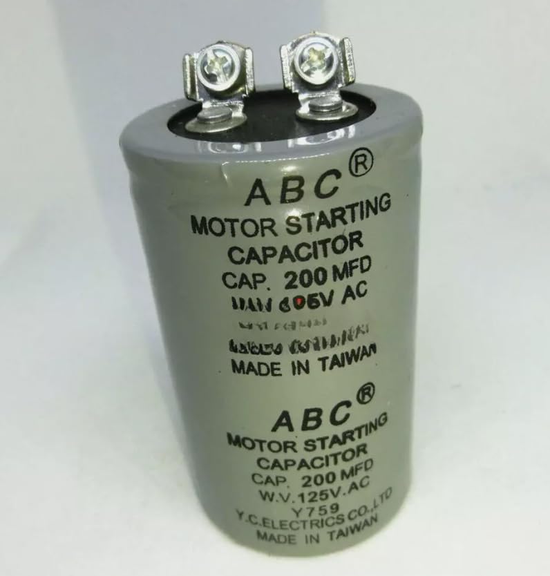 Anchilly ABC CD60 Motor Starting Capacitor 200mF 200UF 125VAC HVAC 125V Aluminum Capacitor
