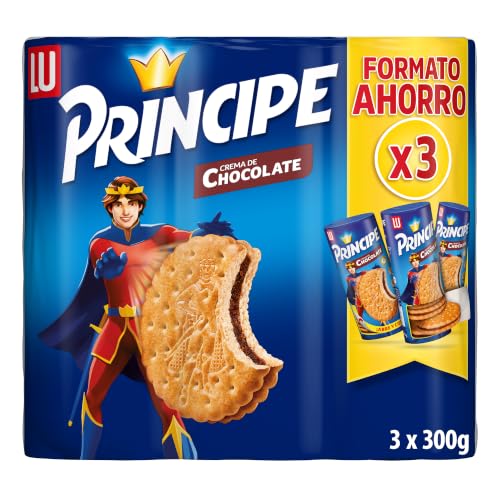 Príncipe Original, Galletas Sándwich Rellenas de Crema de Chocolate con Leche, Pack Ahorro 3 x 300g