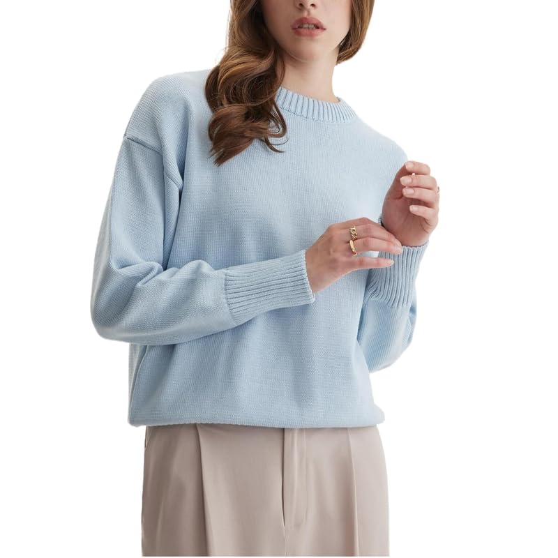 Image of Women's Cute Crewneck Extra Soft Sweater Pullover Tops Sweaters