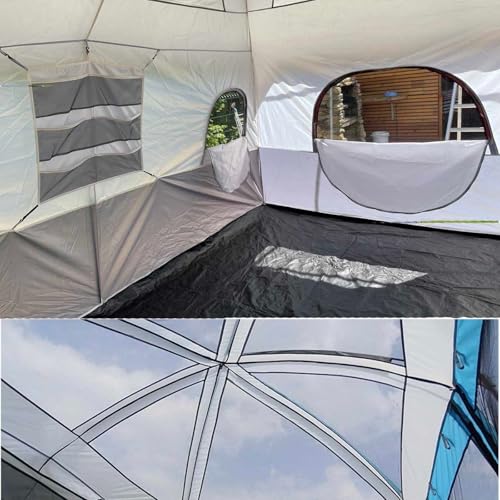 Amazon.co.jp: 8～12人用の大型キャンプテント - 二重構造、防水、防風 