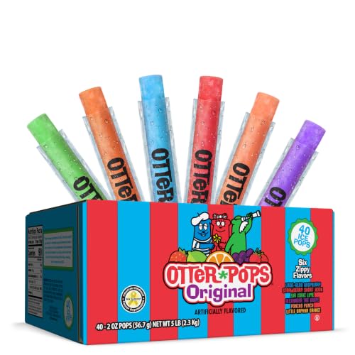Otter Pops Freezer Pops, Original Assorted Flavors, 40 Count