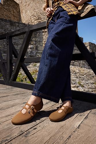 Image of VIVAIA Natalie Women's Mary Jane Flats with Twin Strap, Comfortable Round Toe Washable Ballet Flat Shoes, Soft Lightweight Breathable Dress Shoes for Daily Outfit