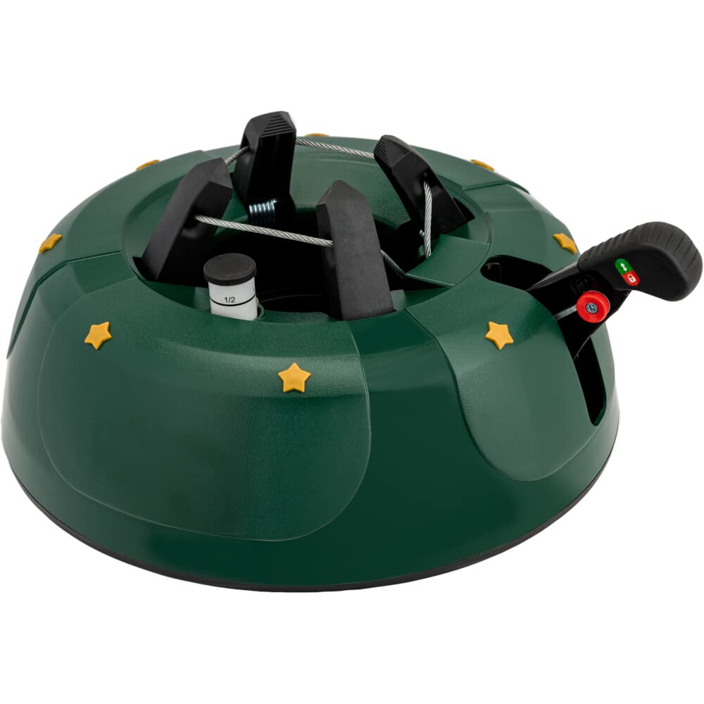 Star-Max Christbaumständer by F-H-S, Start 1, Farbe grün, Modell 2022, für Baumhöhe 2,0m, Weihnachtsbaumständer mit Fusshebelfunktion und Einseiltechnik, Start-Max, 32,5 cm