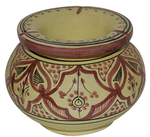 Moroccan Handmade Ceramic Ashtrays Smokeless Cigar Exquisite design with Vivid Colors X-large