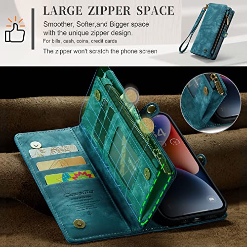 UFinetech Case for iPhone 14, Shockproof Card Holder Leather Wallet Cover for iPhone 14 - Image 4