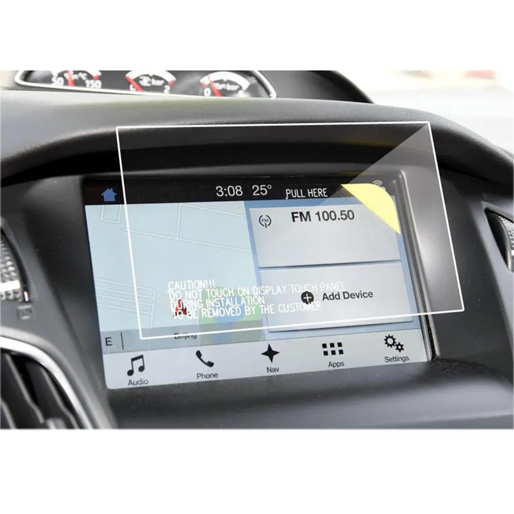 Screen Protector for Ford Focus RS ST SYNC2 SYNC3/2013-2018, 1Pcs 8" GPS Screen Protector
