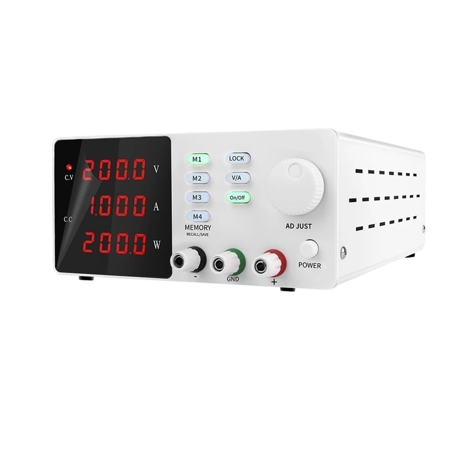 Fuente de alimentación conmutada de 400V, 1A, CC, 30V, 10A, Ajustable, 0,01V, 0,001A, Fuente de Banco programable, Digital, 220V, 110V(SPPS-S3010 White,220V)