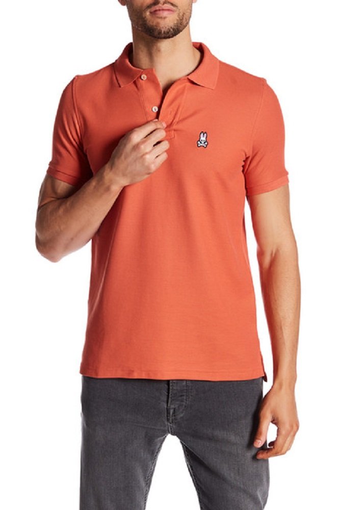 New Psycho Bunny Robert Godley Paprika Pima Classic Mesh Polo