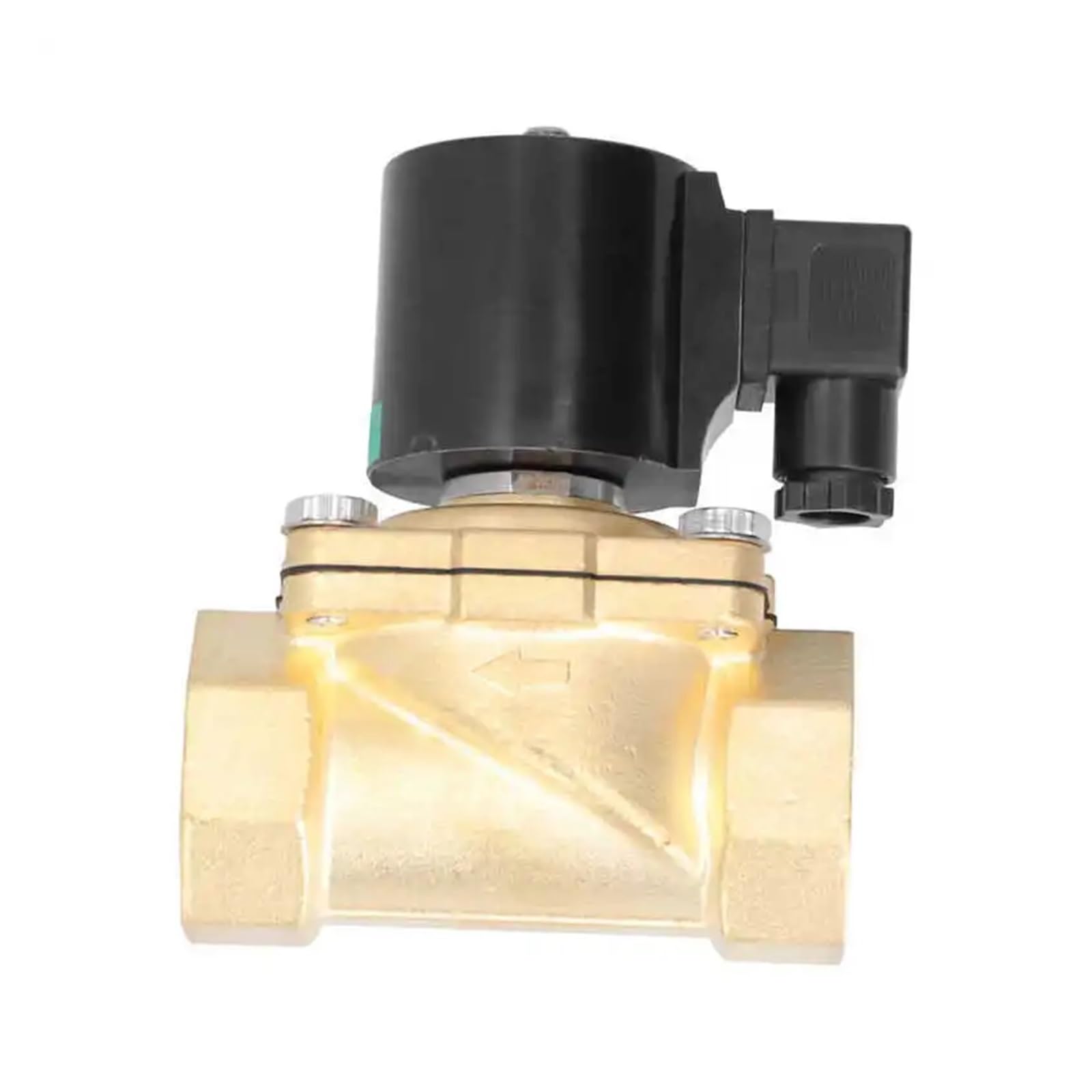 Válvula Solenoide eléctrica AC DC G1-1/2in Rosca Tipo diafragma tracción Recta for Agua Gas 2W41-40GBN Suministros industriales(DC 12V)