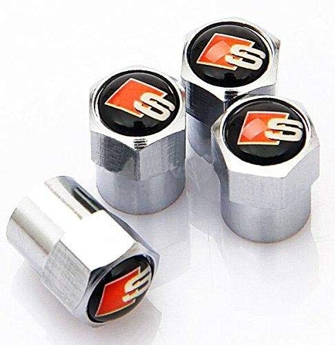 Protrex UK u00ae Chrome 'S Line' Wheel Valve Dust Caps. (B) A1 A3 A4 A5 A6 TT Quattro Q2 Q3 Q5 Q7 Sline